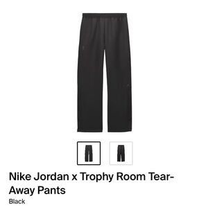 Nike Jordan Trophy Room Tear-Away Black Athletic Pants Size Large
